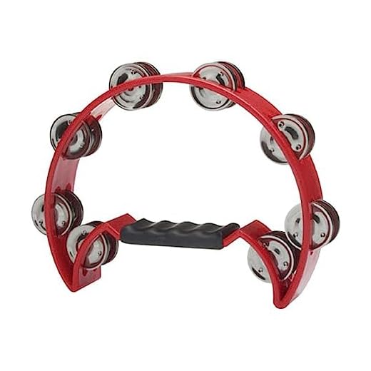 Tambourin 16 cymbalettes - rouge
