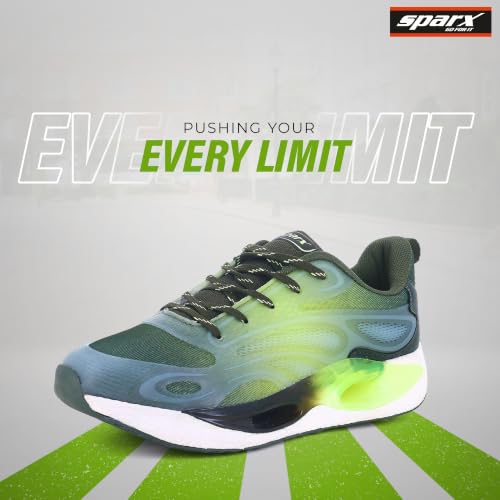 Image of SPARX Sports Running Shoes for Men - Lightweight Breathable Lace-Up Athletic Shoes with Cushioned Comfort, Shock Absorption, Durable Grip, Flexible Sole & Everyday Walking Performance