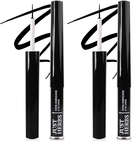 Image of Just Herbs Eyeliner Waterproof And Smudge Proof, Long Lasting Matte Eyeliners 2 Ml (Deep Black) (Pack of 2)