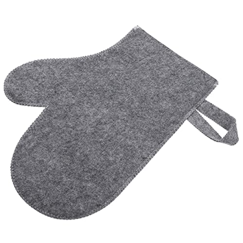 Mikinona Felt Sauna Gloves Spa Gloves Mitt Bathing Scrubber Gloves Sauna Heat Protecting Glove Bath Gloves Body Scrub Gloves Bath Shower Gloves Mitts Korean Exfoliating Mitt Felt Sauna Mitt