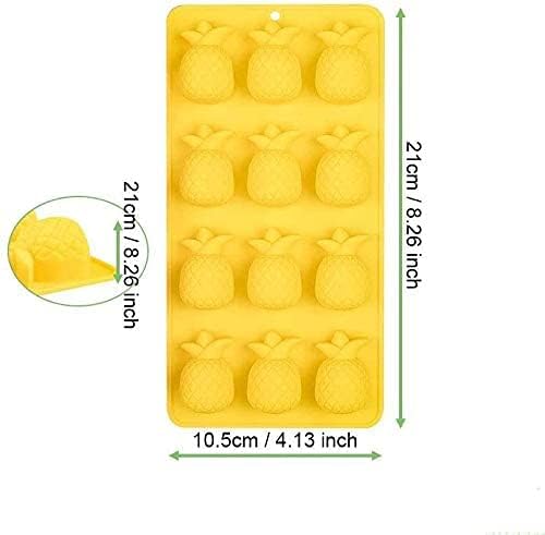 2pcs Pineapple Silicone Mould Ice, Yoghurt, Candy, Sweet, Jelly, Wax, Chocolate, Muffin, Soap, Cake, Baking Mould (Random Colour) - Image 3