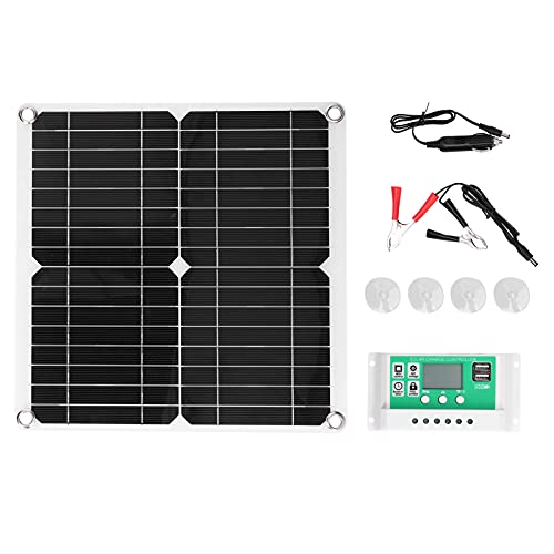 Panel solar flexible de silicio monocristalino de 40W y 18V con controlador de carga solar de 20A para exteriores