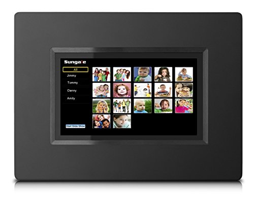 Sungale Cpf716 7" Smart Wi-Fi Cloud Digital Photo Frame With Touch Screen Operation Built In Battery Free Cloud Storage Real-Time Photos Movie Social Media Browser All Apps #TOP3