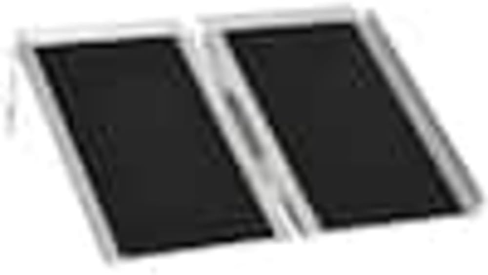 HOMCOM Silver Textured Aluminum Folding Wheelchair Ramp, 2 ft. Portable Threshold Ramp, for Doorways, Home, Steps, Stairs 713-019V00SR