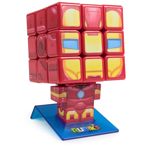 Rubik’s Cube, Iron Man Cuber, Marvel Collectible Fidget Toy & Desk Decor, Challenging Brain Teaser for Fans of Marvel Rivals & Action Movies, for Ages 8 & Up