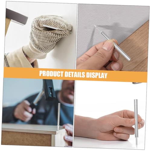 200 piezas Clavos de Zócalo sin Costuras de Doble Cabeza, Tornillos Metálicos Invisibles para Colgar en Pared, Herramienta de Ajuste de Remaches de Doble Punta para Decoración del Hogar Compatible con Superficies miniatura 3
