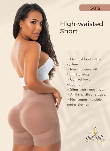 FAJAS MELI'BELT 5012 Faja Shorts Colombiana High Waist Butt Lifter Shorts Levanta Cola Colombianos4