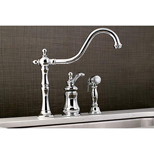 Kingston Brass KS7801TPLBS Templeton Widespread Kitchen Faucet with Brass Sprayer, Polished Chrome by Kingston Brass - Image 4
