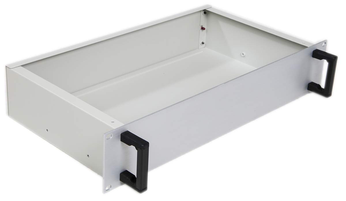 RS PRO RA 19 Zoll Rack-Montage-Gehäuse 2 U Belüftet Grau, B: 483 mm x T: 250 mm x H: 88 mm