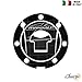 ADESIVO TAPPO BENZINA RESINA NERO COMPATIBILE CON HONDA TRANSALP XL 700 V 2008-2013