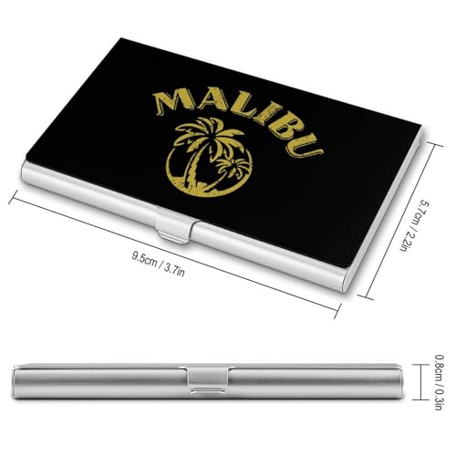 Coconut Trees in Malibu Business Card Holder Slim Credit Case Pocket Name Case Wallet for Men Women2