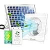 EcoCalm Solar Ventilator Outdoor mit Solar Powerbank, Wasserdichter Solar Lüfter mit einstellbarem Thermostat, Solarpanel und Kabel 4,5M, Gewächshaus Zubehör für Gartenhaus, Hühnerstall, Garage(200mm)