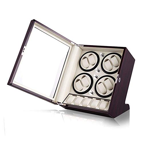 Caja para relojes automáticos con acabado en pintura de piano y motor silencioso para 13 relojes