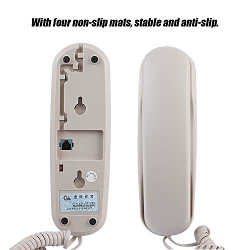 Teléfono fijo con cable compacto para montaje en pared miniatura 3
