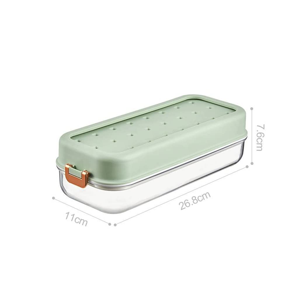 Bandeja para cubitos de hielo, caja de almacenamiento de hielo de silicona de grado alimenticio, gran capacidad para uso doméstico