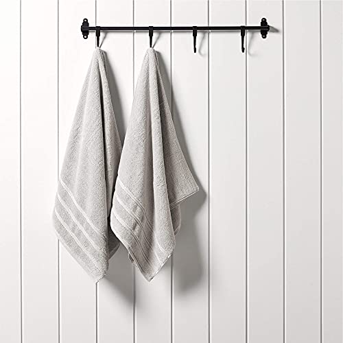 Christy Antalya Large Bath Towels | Set of 2 | 100% Turkish Cotton | 600GSM | Soft Plush Luxury Towel Set | 70cm x 125cm | Quick Dry | Lunar Grey