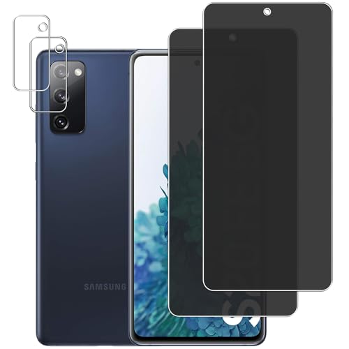 Verre trempé anti-espion pour Samsung Galaxy S20 FE avec protecteur objectif 9H
