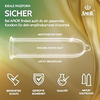 AMOR Premium Kondom und Gleitgel Set - 100 Kondome Nature Ø 53 mm + Vibratissimo Play Gel med 250 ml – Ansicht 3