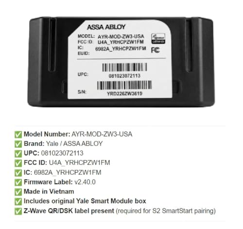 Yale Real Living Assure Z-Wave Plus, 3rd Gen Smart Lock Module, Z-Wave 3 700 Series, AYR-MOD-ZW3-USA, Wireless Smart Home Module for Compatible Yale Smart Locks (Renewed) - Image 3