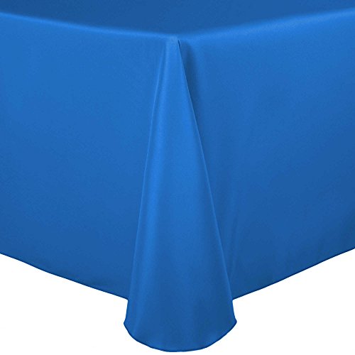 Ultimate Textile 60 x 84-Inch Oval Polyester Tablecloth, Cobalt