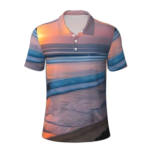 Chemise imprimé coucher de soleil homme contre la chaleur haut respirant