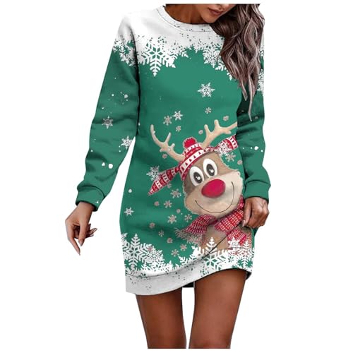 Vestido de Navidad para mujer, vestido de Navidad, divertido traje de Navidad, elegante jersey de invierno, ropa de Navidad, vestido de Navidad, vestido de Navidad, ropa de mujer, manga larga, vestido