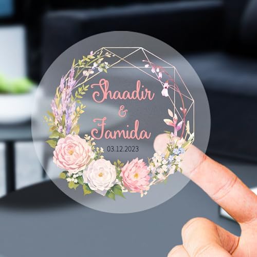 Pegatinas Transparentes Personalizadas - Logotipo, Texto, Foto, Resistentes Al Agua