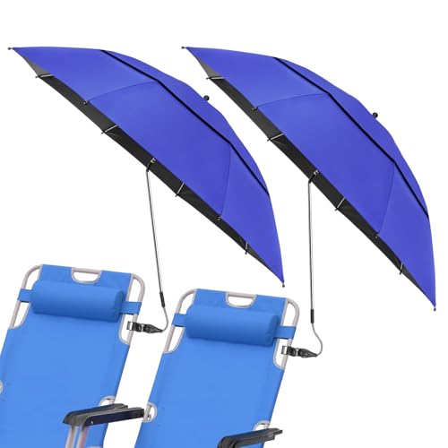 Roacasumy 2 Pack Beach Chair Umbrella