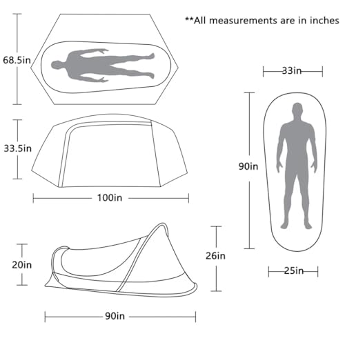 Carpa ligera de aluminio y nylon para una persona miniatura 5