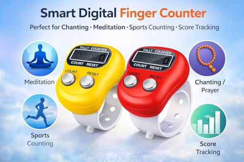 Image of KTRIO Counter for Chanting MantraTally Counter | 5-Digit Finger Ring with LCD Display & Reset Button | Handheld Counter for Meditation, Jap, Sports, Knitting & Classroom Use (1 Qty