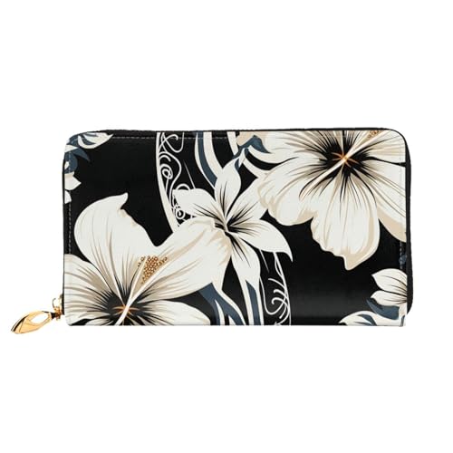 Portefeuille de voyage grande capacité zippé fleurs hawaïennes
