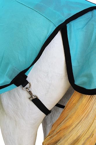 Image of Challenger Horse Mesh Summer Fly Sheet Spring Airflow Turquoise 7301