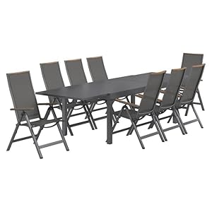 OUTLIV. Jacob XL Gartenmöbel-Set 8-Sitzer Anthrazit