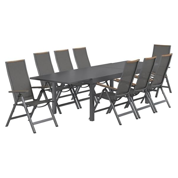 OUTLIV. Jacob XL Gartenmöbel-Set 8-Sitzer Anthrazit