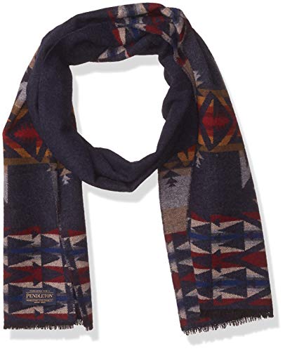 Pendleton Women's Jacquard Scarf, Plains Star Navy, One Size
