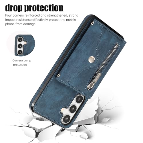 Coque pour Samsung Galaxy S24 Plus bleu LLXKFQKB UK protection silicone fine