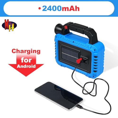 Image of kh Solar Camping Lantern Rechargeable LED Flashlight, USB & Solar Powered Lantern for Power Outages, Emergency & Hurricane Supplies, IP44 Tent Light with Phone Charging, Survival Camping Gear