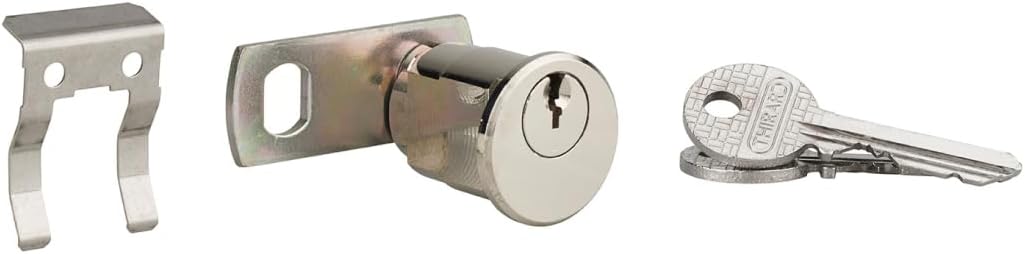 Postal Threshing Machine Chrome-Plated Brass Body with P.T.T. Pass - Supplied with 2 Keys - Pin Mechanism, Flat Cam No. 3 Double Groove with Fork - Maximum Thickness 2.1 mm - Made in France THIRARD