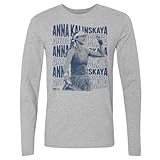 500 LEVEL Anna Kalinskaya Psychedelic Name Long Sleeve Shirt (Heather Gray, Small)
