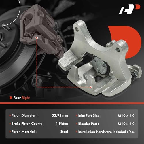 A-Premium Disc Brake Caliper Assembly with Bracket Compatible with Ford F-150 F150 2015 2016 2017 2018, With Electric Parking Brake - Rear Right Passenger Side by A-Premium - Image 2