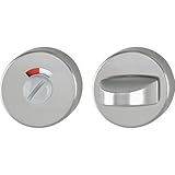 Produktvariante: Bad/WC-Rosette mit rot/weiß-Scheibe, Paar; Türdicke von: 37; Türdicke bis: 42; Material: Aluminium