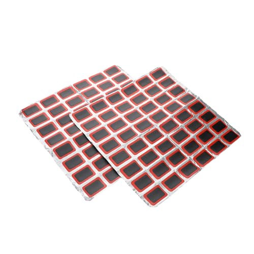 Sosoport Bike Repair Tool 48 Pieces 25mm Rectangle Tire Patches Universal for All Bikes Emergency Patch Kit for Motorcycle Cycle