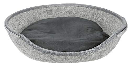Trixie 36316 Kuschelhöhle Luna, Filz, 40 × 24 × 46 cm, hellgrau