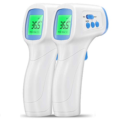 Forehead Thermometer, 2Pcs, Portable Professional Digital Infrared Thermometer with ˚C / ˚F Adjustable