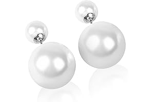 Pearl Stud Earrings: Glowing Sterling Silver Handmade Balls