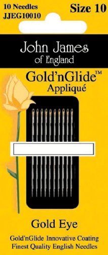 Colonial Needle Gold'n Glide Applique Hand Needles, Size 9, 10-Pack by Colonial Needle