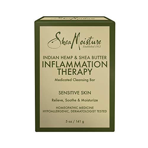 Shea Moisture Indian Hemp Inflammation Therapy Medicated Bar Soap Wash, 5 Ounce