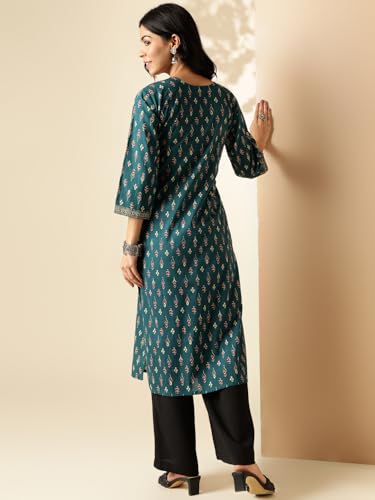 Image of Vbuyz Women's Floral Printed Straight Cotton Special wear Kurtas for Women | Cotton Kurtas for Women | A-Line Kurtas Kurtis | Designer Kurta | Kurtas for Women | Printed Kurtas