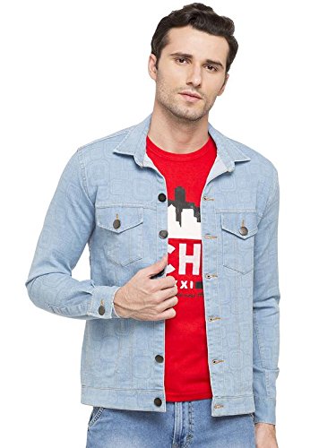 faded red denim jacket