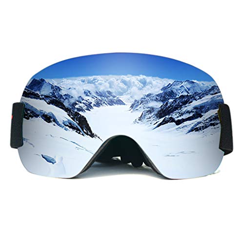 Bumplebee Skibrille Damen Herren Verspiegelt Snowboard Brille Doppel-Objektiv UV-Schutz Schneebrille Anti-Fog Snowboardbrille Helmkompatible für Brillenträger Erwachsene Cover